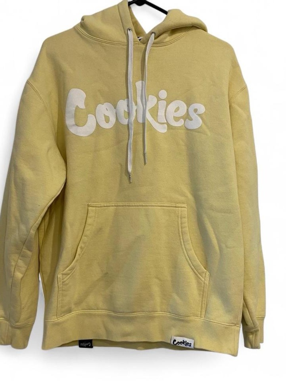 Cookies Men's Cream Yellow Logo Hoodie Pullover